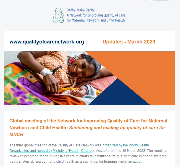 Quality of Care Network Updates - March 2023