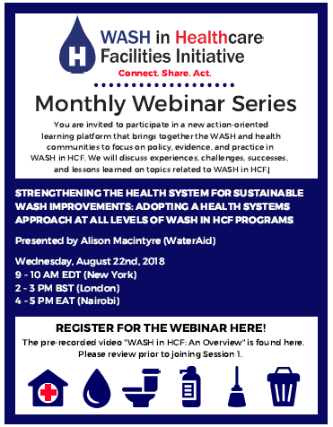 New WASH in healthcare facilities webinar series