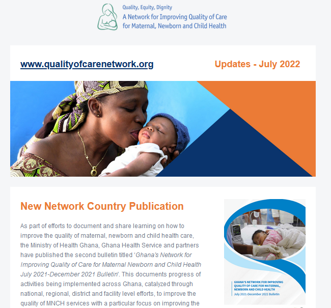 Quality of Care Network Updates - July 2022