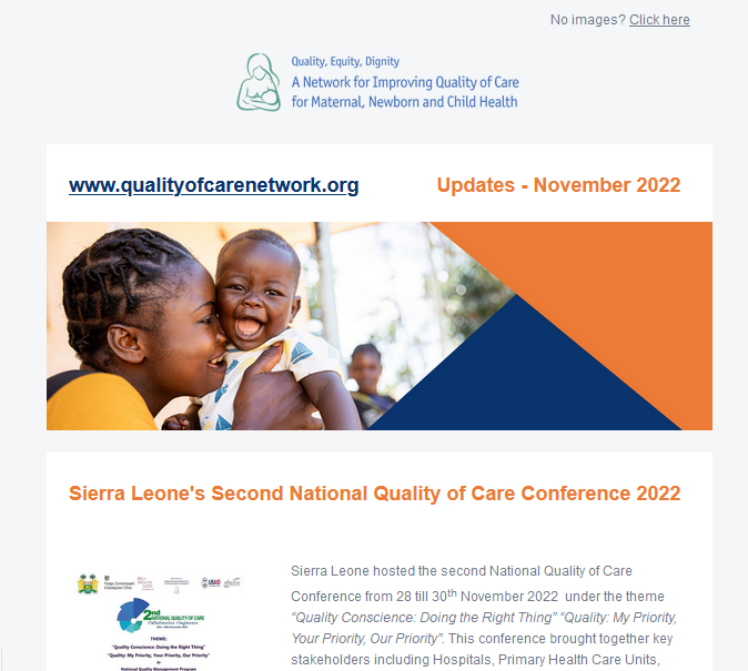 Quality of Care Network Updates - November 2022