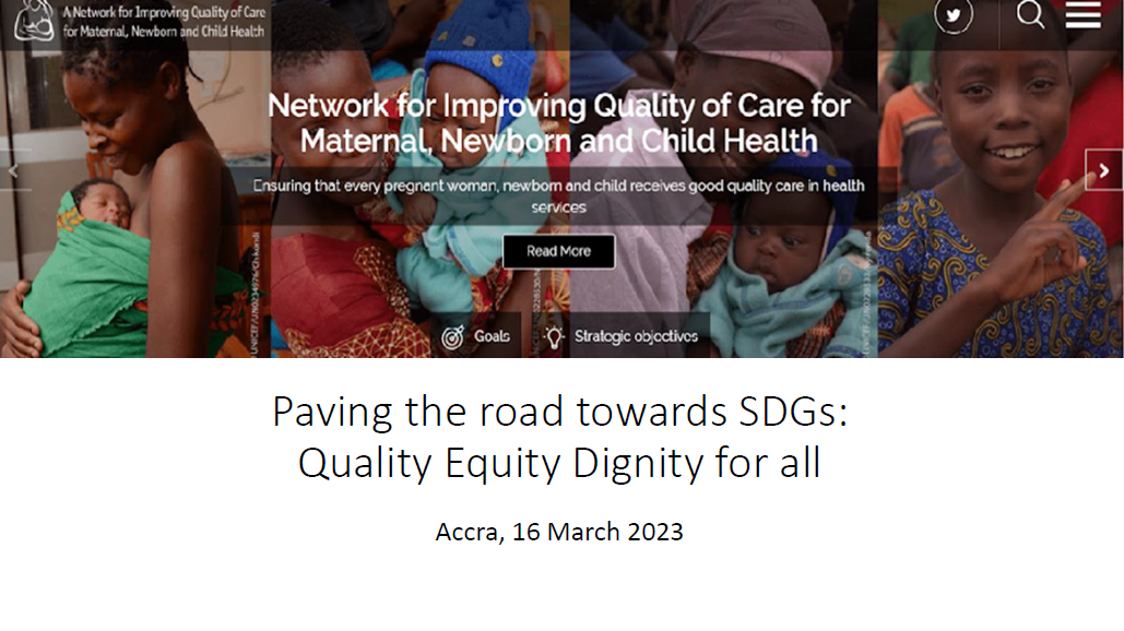Paving the road towards SDGs - Quality Equity Dignity for all