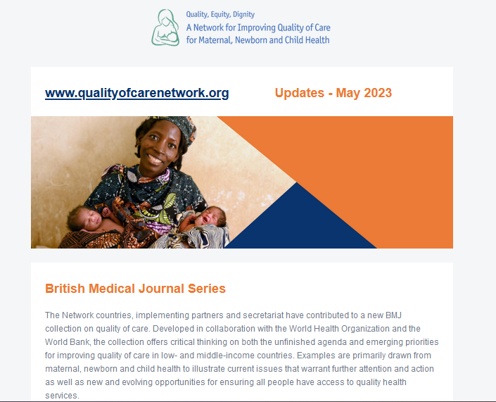 Quality of Care Network Updates - May 2023