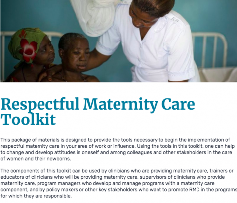 Respectful Maternity Care Toolkit